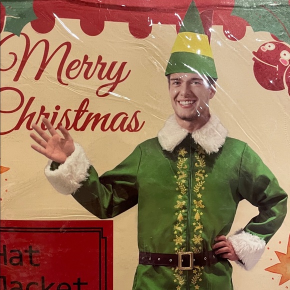 Christmas Elf Costume Set - Green and Yellow - Picture 3 of 4